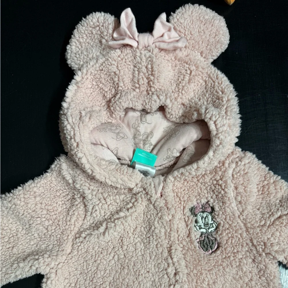 Disney | Pink Fleece Baby Footie | 18M